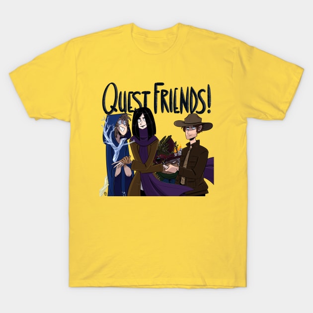 Quest Friends! Logo (Flashback Future) T-Shirt by Quest Friends!